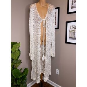 Free People Crochet Cover-up Robe Kimono